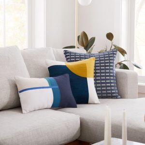 Color blocking on couch
