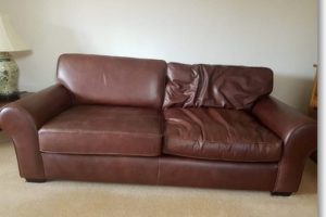 Need advice on restuffing fixed couch cushions with no zipper. : r/ upholstery