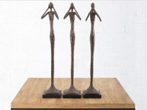 Phillips Collection Skinny Man See Hear Speak No Evil Sculpture