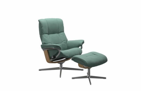 Stressless Mayfair Recliner & Ottoman - Signature & Cross Base - Image 5