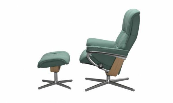 Stressless Mayfair Recliner & Ottoman - Signature & Cross Base - Image 6