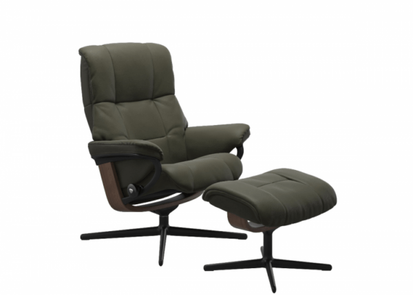 Stressless Mayfair Recliner & Ottoman - Signature & Cross Base - Image 7