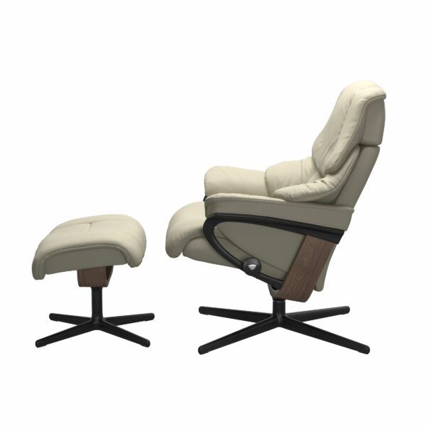 Stressless Reno Recliner & Ottoman - Signature & Cross Base - Image 6