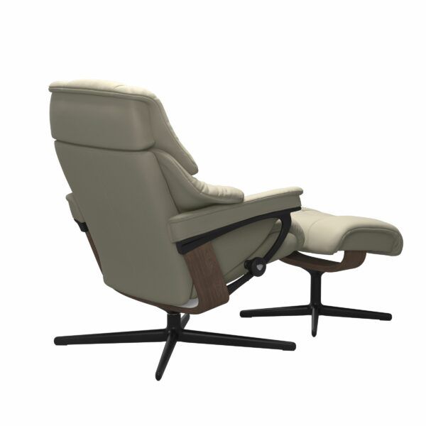 Stressless Reno Recliner & Ottoman - Signature & Cross Base - Image 7