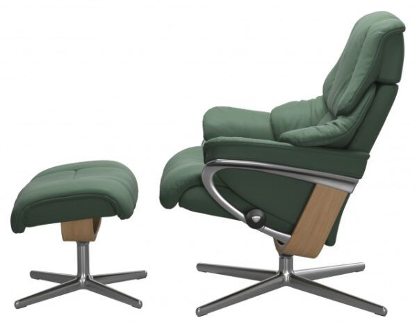 Stressless Reno Recliner & Ottoman - Signature & Cross Base - Image 10