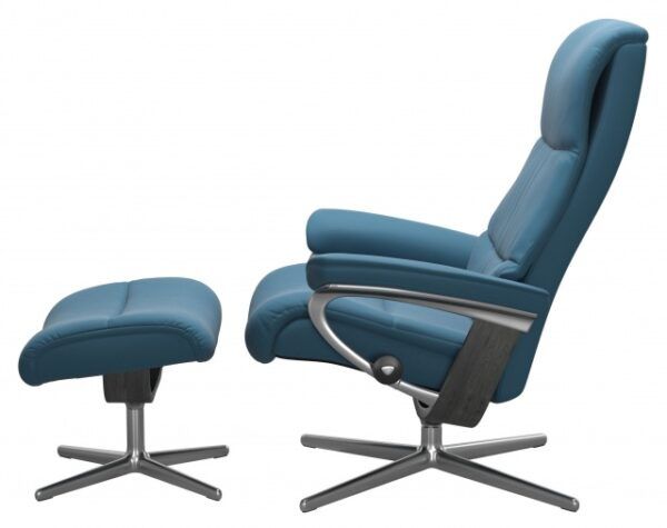Stressless View Recliner & Ottoman - Signature & Cross Base - Image 6