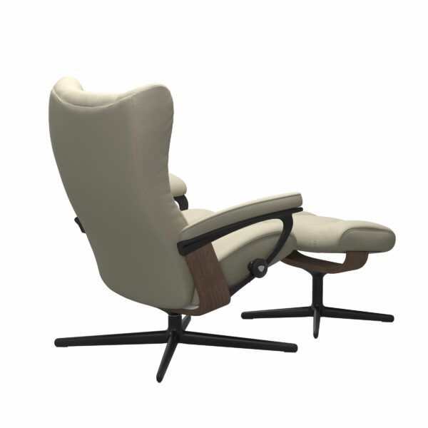 Stressless Wing Recliner & Ottoman - Signature & Cross Base - Image 6