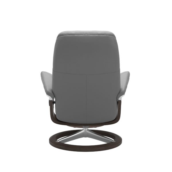 Stressless Consul Recliner & Ottoman - Signature & Cross Base - Image 3
