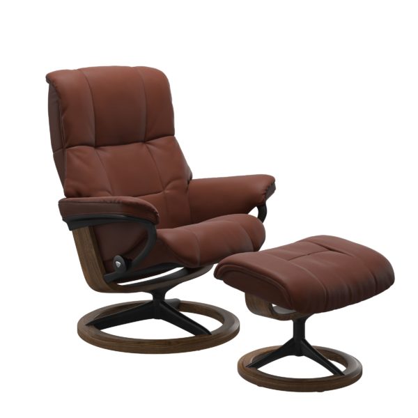 Stressless Mayfair Recliner & Ottoman - Signature & Cross Base