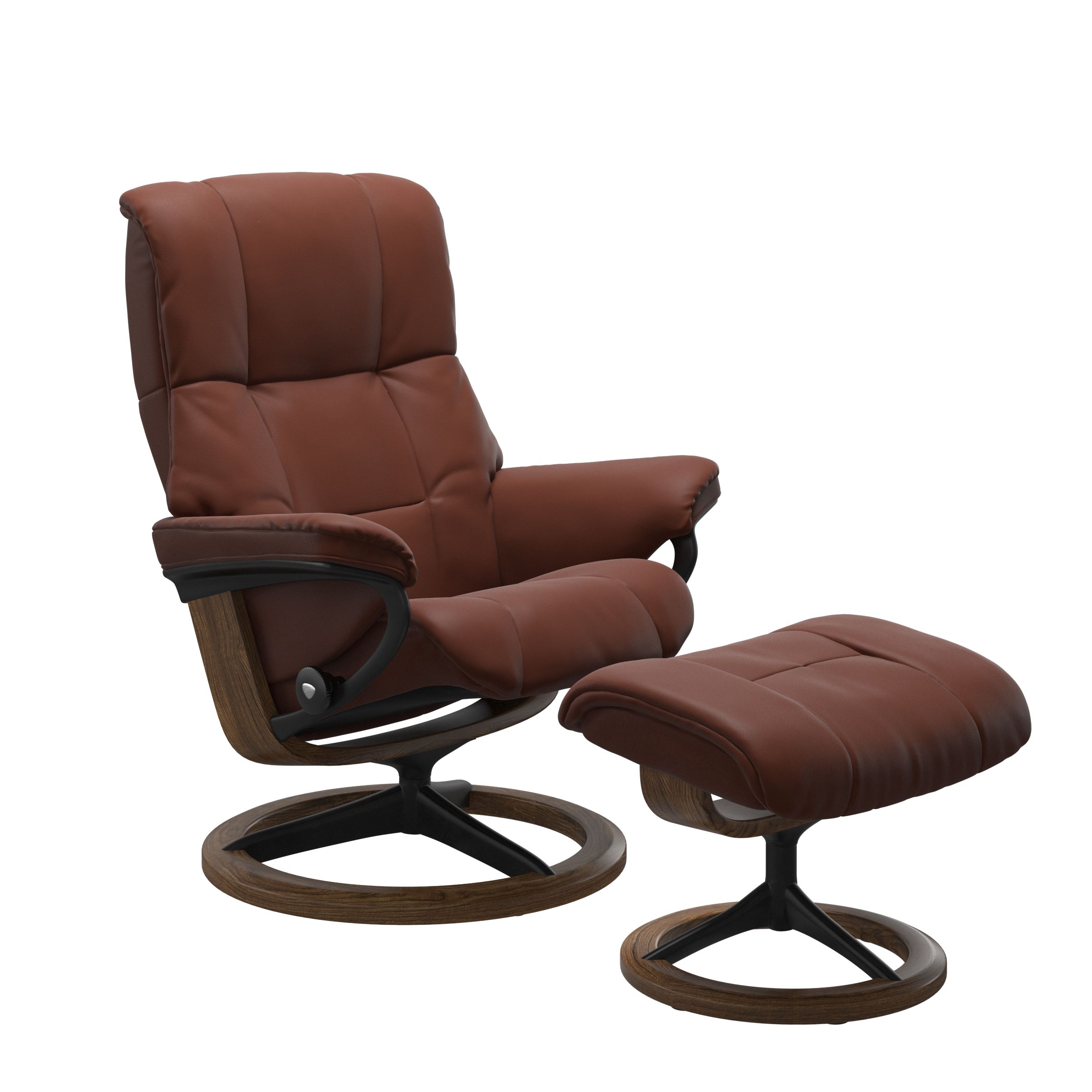 Stressless Mayfair Recliner & Ottoman Cross Modern – – Signature Furniture Ambiente & Base