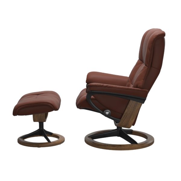 Stressless Mayfair Recliner & Ottoman - Signature & Cross Base - Image 2