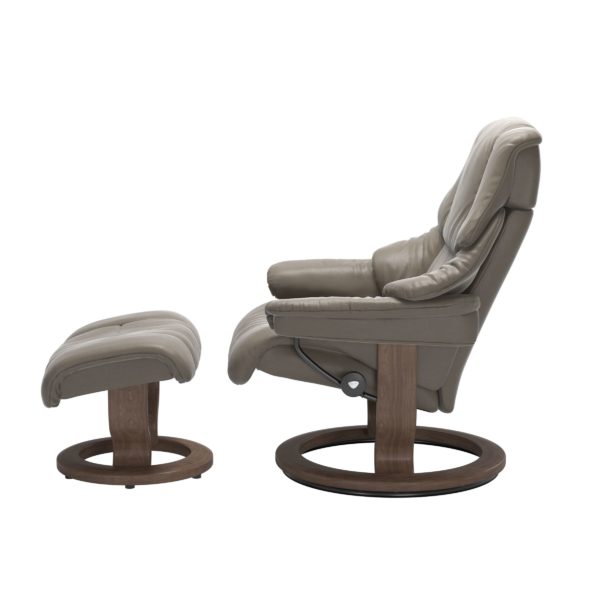Stressless Reno Recliner & Ottoman - Classic Base - Image 2