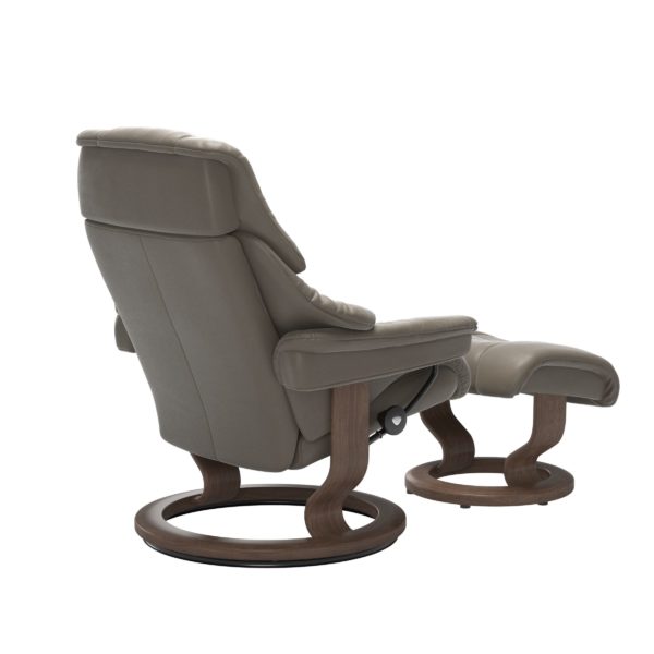 Stressless Reno Recliner & Ottoman - Classic Base - Image 4