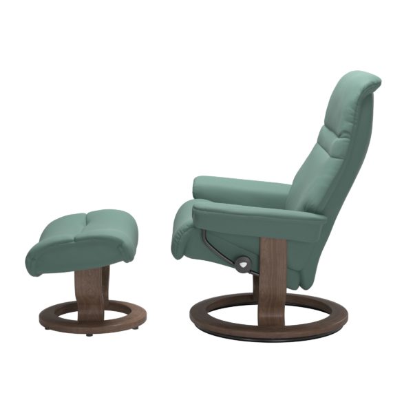 Stressless Sunrise Recliner & Ottoman - Classic Base - Image 2