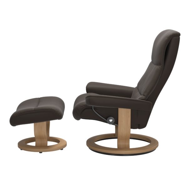 Stressless View Recliner & Ottoman - Classic Base - Image 2