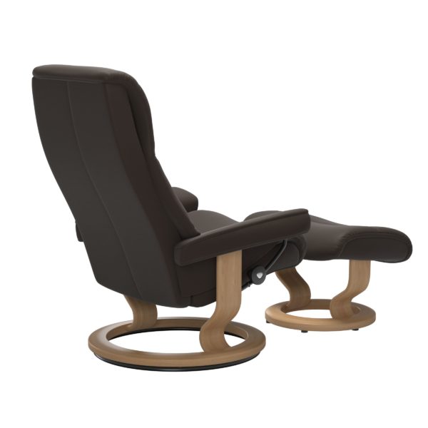 Stressless View Recliner & Ottoman - Classic Base - Image 4