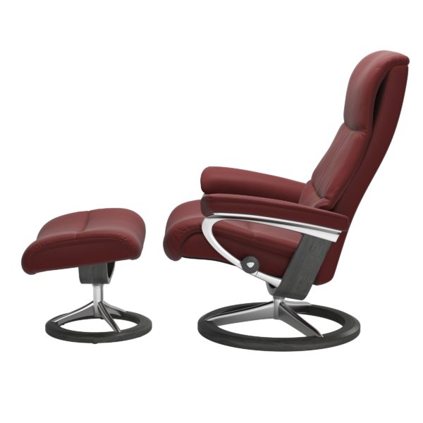 Stressless View Recliner & Ottoman - Signature & Cross Base - Image 2