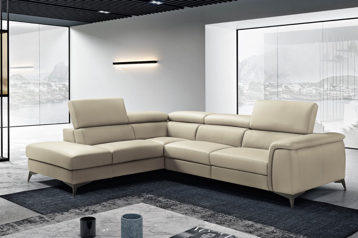 Max divani leather sectional deals