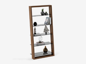 eileen-5156-shelving-unit-BDI-display-shelves-natural-walnut-brown-leaning-3200-2