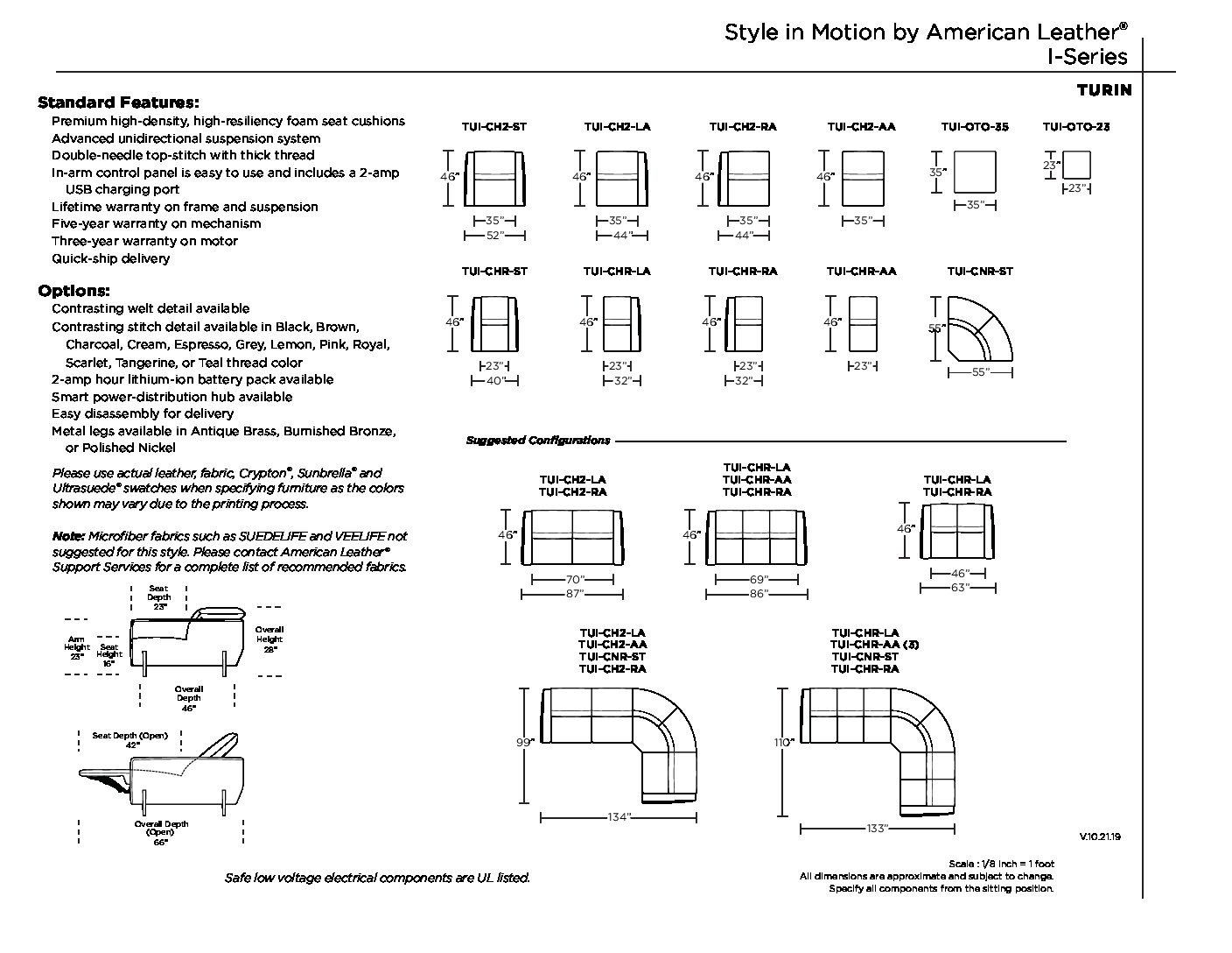 American Leather Verona Ambiente Modern Furniture