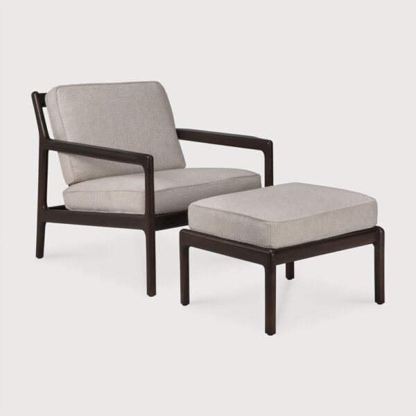 Ethnicraft Jack Lounge Chair & Footstool - Image 3