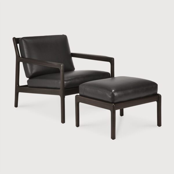 Ethnicraft Jack Lounge Chair & Footstool - Image 2