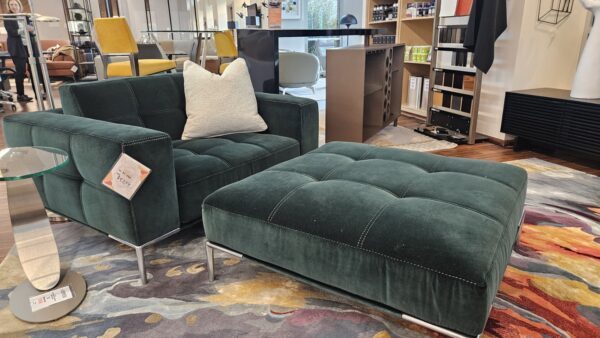American Leather Barcelona Chair & Ottoman